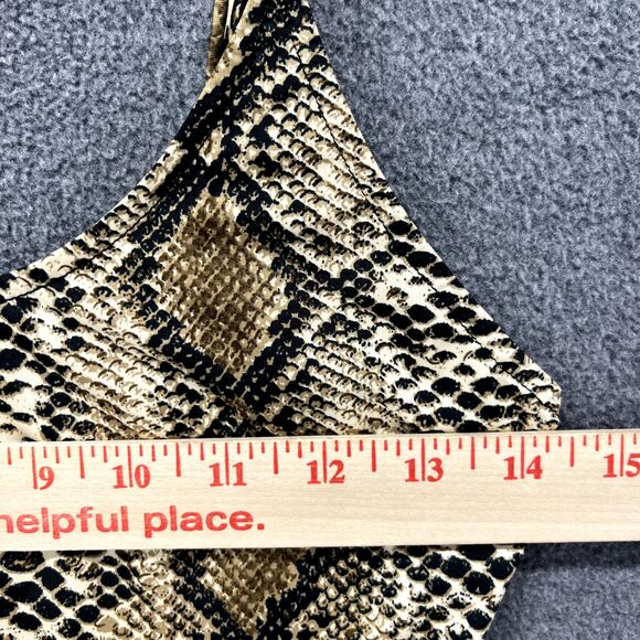 Hera Collection Bodysuit Womens Small Snake Skin Print Sleeveless Snap Celebrity - Picture 7 of 14